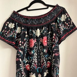 Off-the-shoulder floral top